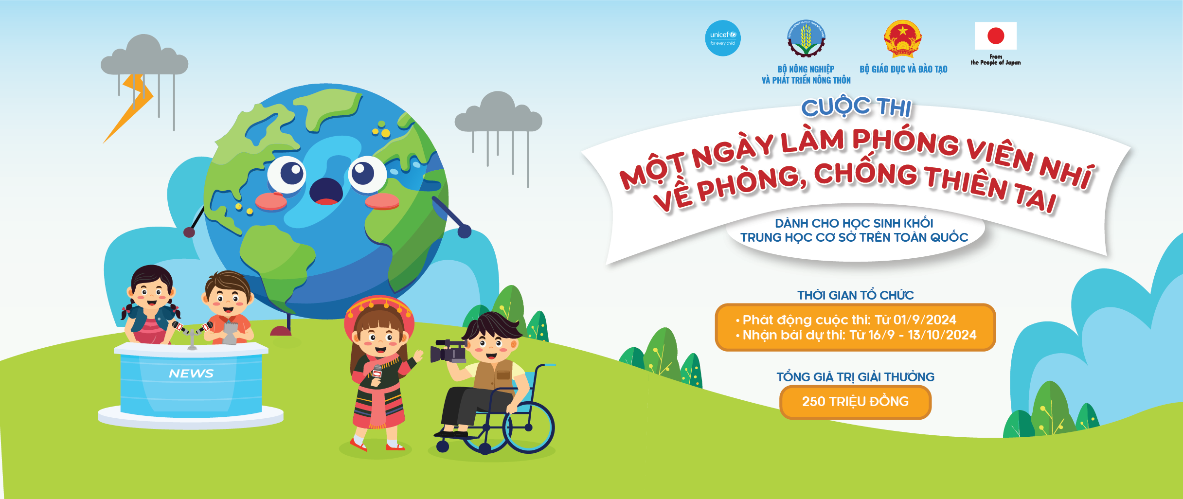 Phát động cuộc thi "Một ngày làm phóng viên nhí về phòng, chống thiên tai"